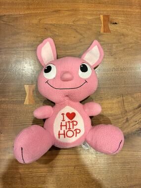 VTG Peek-a-boo Toy Plush I Love Hip Hop Bunny Teddy